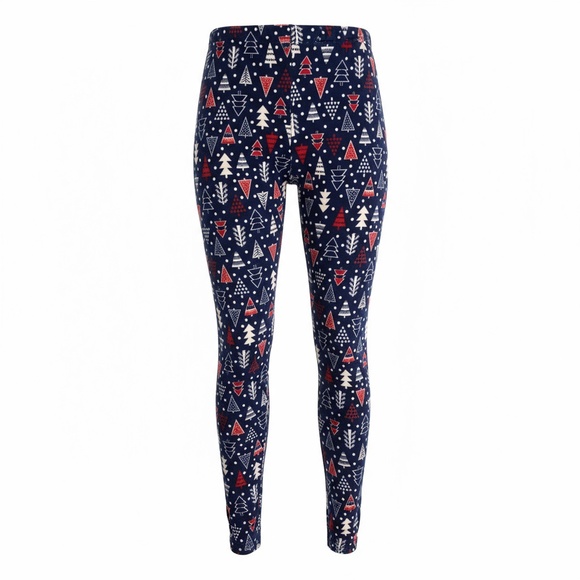 Serra Kids Leggings with Red and White Tree Pattern - Picture 1 of 4